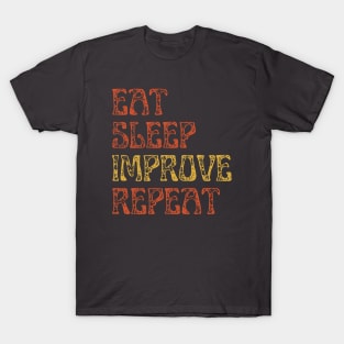 Eat Sleep Repeat Improvement. T-Shirt